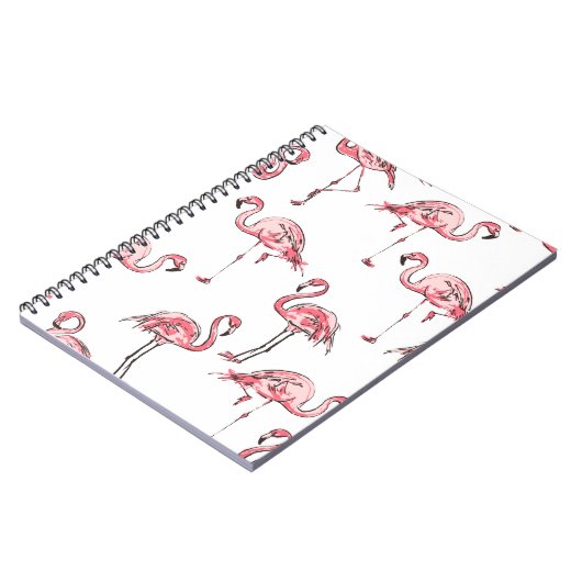 Flamingo schets: Tropisch  patroon. Notitieboek (Linkerzijde)