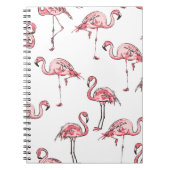 Flamingo schets: Tropisch patroon. Notitieboek (Voorkant)