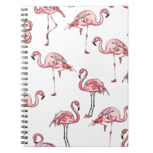 Flamingo schets: Tropisch patroon. Notitieboek