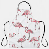 Flamingo schets: Tropisch patroon. Schort (Voorkant)