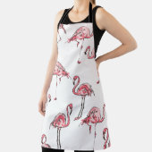 Flamingo schets: Tropisch patroon. Schort (Insitu)