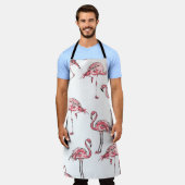 Flamingo schets: Tropisch patroon. Schort (Gedragen)