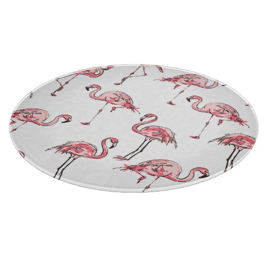 Flamingo schets: Tropisch  patroon. Snijplank (Hoek)