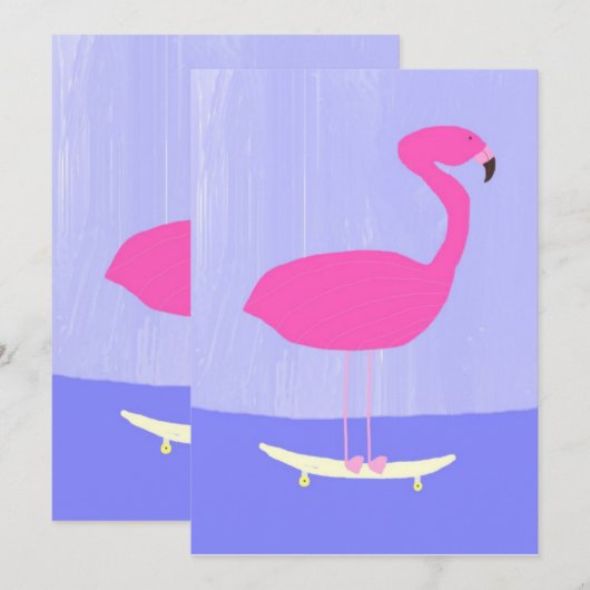 Flamingo Schilderkunst Kaart (Voorkant / Achterkant)
