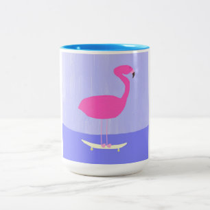 Flamingo Schilderkunst Tweekleurige Koffiemok