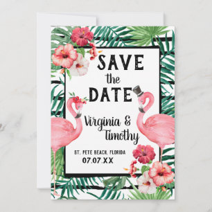 Flamingo Schreef de Datum op Save The Date