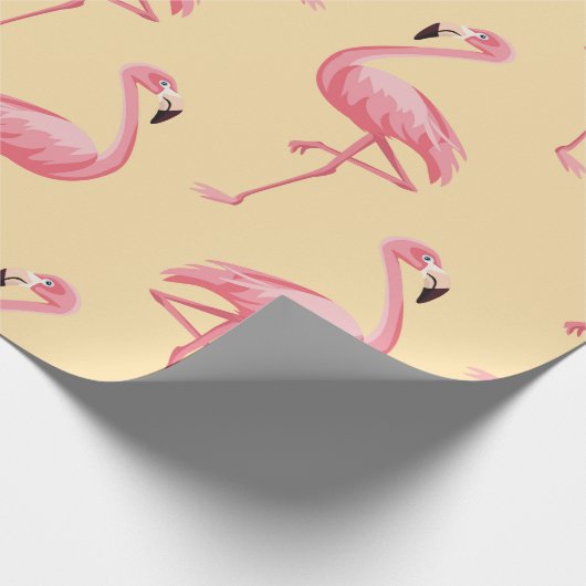 Flamingo seamless pattern background. Pink flaming Cadeaupapier (Hoek)