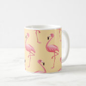 Flamingo seamless pattern background. Pink flaming Koffiemok (Voorkant rechts)