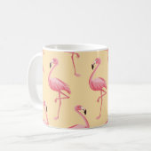 Flamingo seamless pattern background. Pink flaming Koffiemok (Voorkant links)