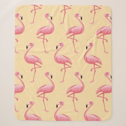 Flamingo seamless pattern background. Pink flaming Sherpa Deken (Voorkant)