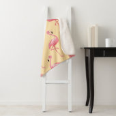 Flamingo seamless pattern background. Pink flaming Sherpa Deken (In situ)