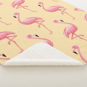 Flamingo seamless pattern background. Pink flaming Sherpa Deken (3/4)