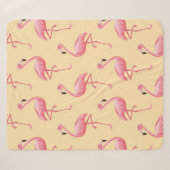Flamingo seamless pattern background. Pink flaming Sherpa Deken (Voorkant (horizontaal))