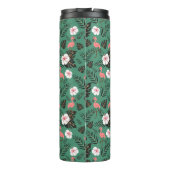 Flamingo seamless pattern pink on green background thermosbeker (Achterkant)