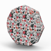 Flamingo seamless pattern with floral background fotoblokken (Rechts)