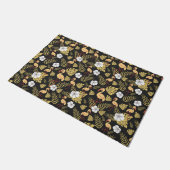 Flamingo seamless pattern yellow and white flowers deurmat (Schuin)