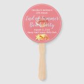 Flamingo Seashells Zomer Party Favor Handwaaier (Achterkant)