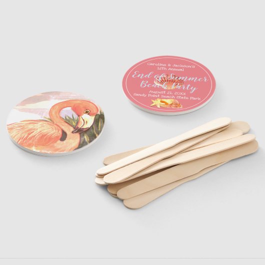  Flamingo Seashells Zomer Party Favor Handwaaier (Niet-gemonteerd)