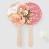  Flamingo Seashells Zomer Party Favor Handwaaier (Voorkant en achterkant)