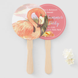 Flamingo Seashells Zomer Party Favor Handwaaier