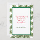 Flamingo Seasons Groeten Flat Christmas Kaart (Achterkant)