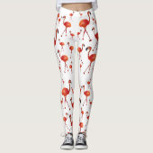 Flamingo seizoen Aangepaste Leggings (Voorkant)