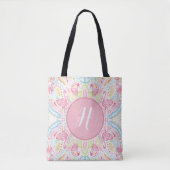 Flamingo Sensation Monogram Heather French Henry Tote Bag (Voorkant)
