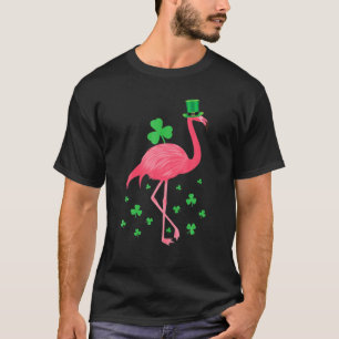 Flamingo Shamrock Leprechaun St Patricks Day T-shirt