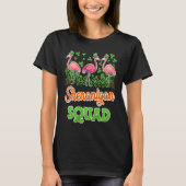 Flamingo Shenanigan Squad St Patrick's Day T-shirt (Voorkant)