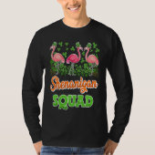 Flamingo Shenanigan Squad St Patrick's Day T-shirt (Voorkant)