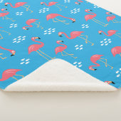 Flamingo Sherpa Blanket Deken (3/4)
