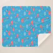 Flamingo Sherpa Blanket Deken (Voorkant (horizontaal))
