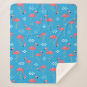 Flamingo Sherpa Blanket Sherpa Deken (Voorkant)
