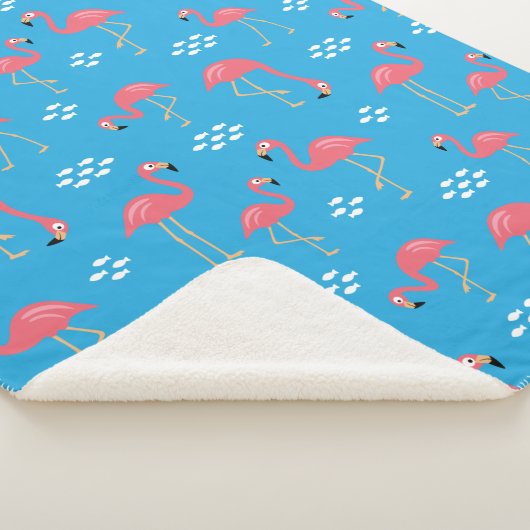 Flamingo Sherpa Blanket Sherpa Deken (3/4)