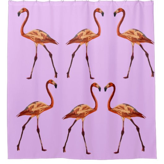 Flamingo Shower Curtain Douchegordijn (Voorkant)