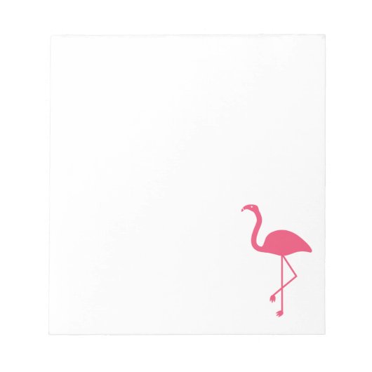 Flamingo Silhouet Roze Notitieblok (Voorkant)