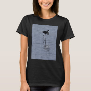 Flamingo Silhouette Acrylische Kunst T-shirt