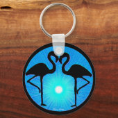 Flamingo Silhouette Sleutelhanger (Voorkant)