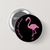 Flamingo Silhouette: "Tall, stand-out" Ronde Button 5,7 Cm (Voorkant /achterkant)