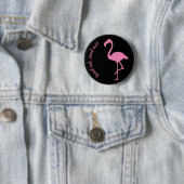 Flamingo Silhouette: "Tall, stand-out" Ronde Button 5,7 Cm (In situ)