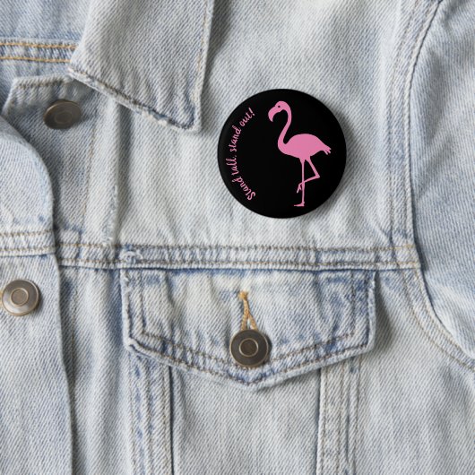 Flamingo Silhouette: "Tall, stand-out" Ronde Button 5,7 Cm (In situ)