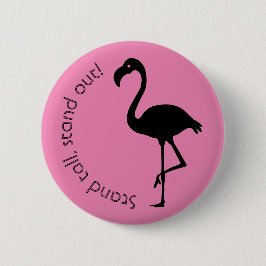 Flamingo Silhouette: "Tall, stand-out" Ronde Button 5,7 Cm