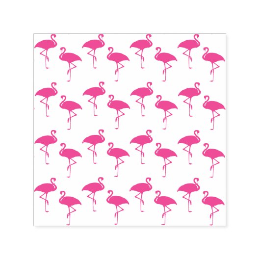 Flamingo Silhouettes Pattern Zelfinktende Stempel (Design)