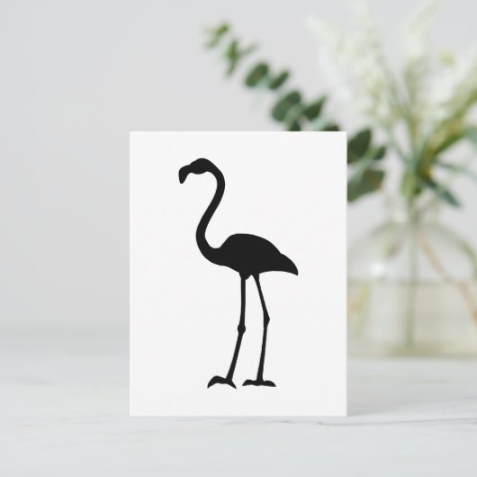 Flamingo Silhoutte Briefkaart (Staand voorkant)