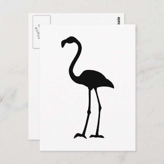 Flamingo Silhoutte Briefkaart (Voorkant / Achterkant)