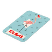 Flamingo Sinterklaas Blauwe Naam magneet flexibel (Linkerzijde)
