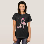 Flamingo Sinterklaas Kerstmis Hawaïaans T-shirt (Voorkant volledig)