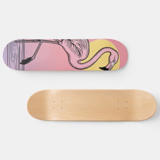Flamingo Skateboard (Horizontaal)