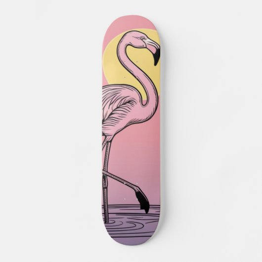 Flamingo Skateboard (Voorkant)
