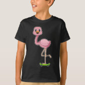 Flamingo Skater Skateboard T-shirt (Voorkant)